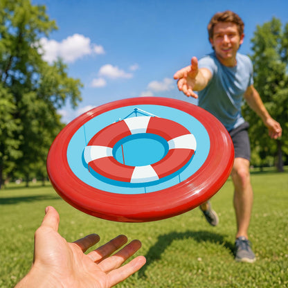 Red and Blue Lifebuoy (Paint by Numbers Flying Disc)