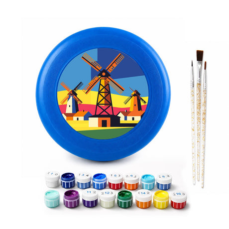 Village Windmill (Paint by Numbers Flying Disc)