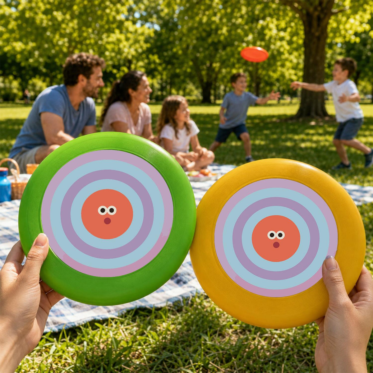Orange Concentric Face (Paint by Numbers Flying Disc)