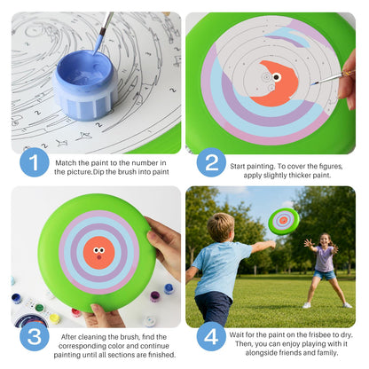 Orange Concentric Face (Paint by Numbers Flying Disc)