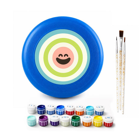 Green Concentric Smile (Paint by Numbers Flying Disc)