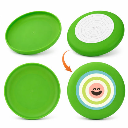 Green Concentric Smile (Paint by Numbers Flying Disc)