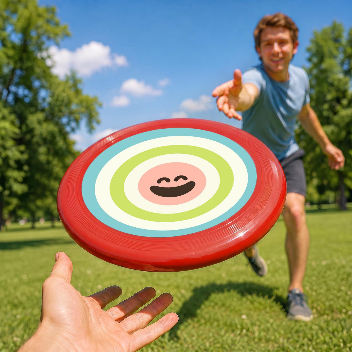 Green Concentric Smile (Paint by Numbers Flying Disc)