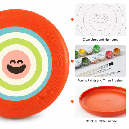 Green Concentric Smile (Paint by Numbers Flying Disc)