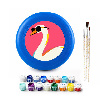 Swan in Sunglasses (Paint by Numbers Flying Disc)
