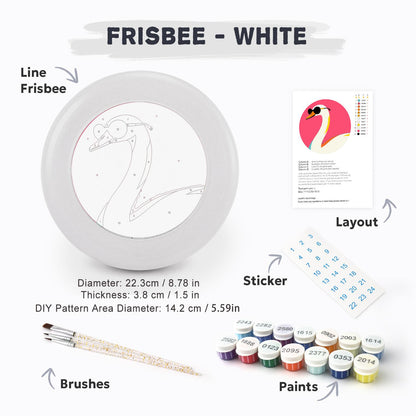 Swan in Sunglasses (Paint by Numbers Flying Disc)