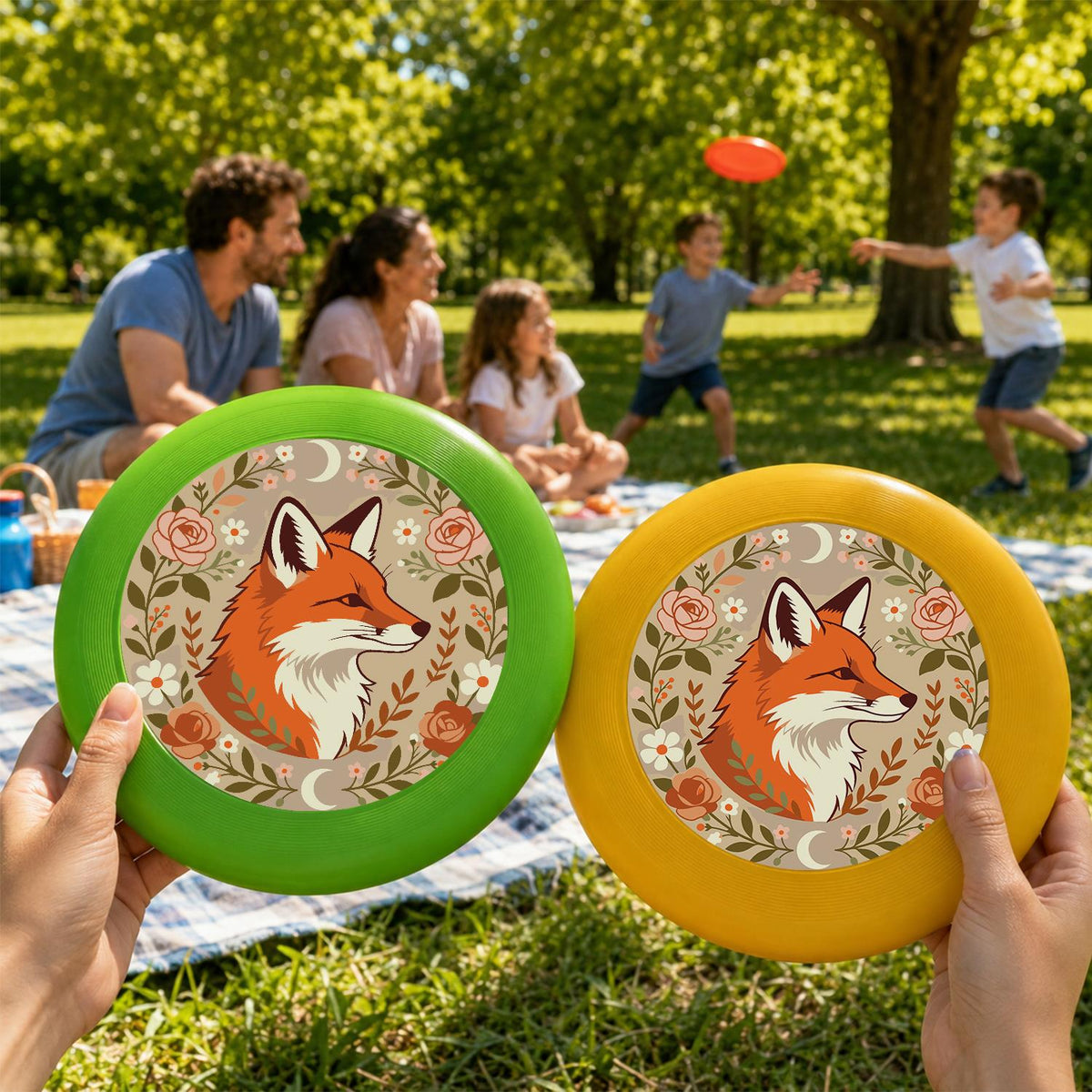 Fox in an Autumn Circle (Paint by Numbers Flying Disc)