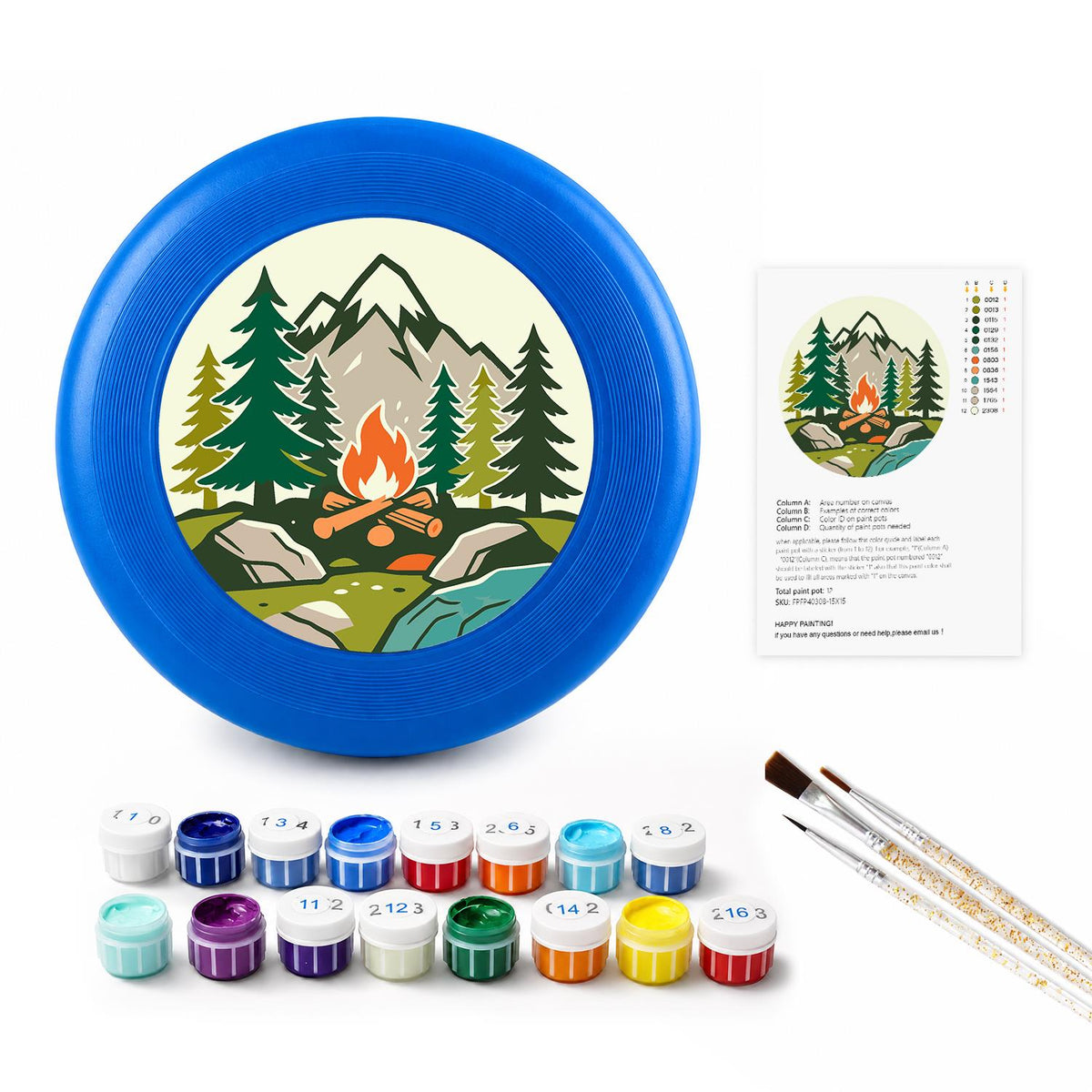 Mountain Camping (Paint by Numbers Flying Disc)