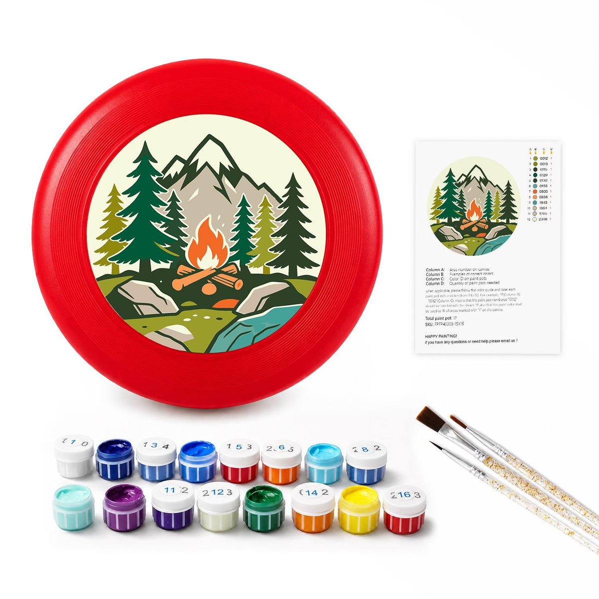 Mountain Camping (Paint by Numbers Flying Disc)