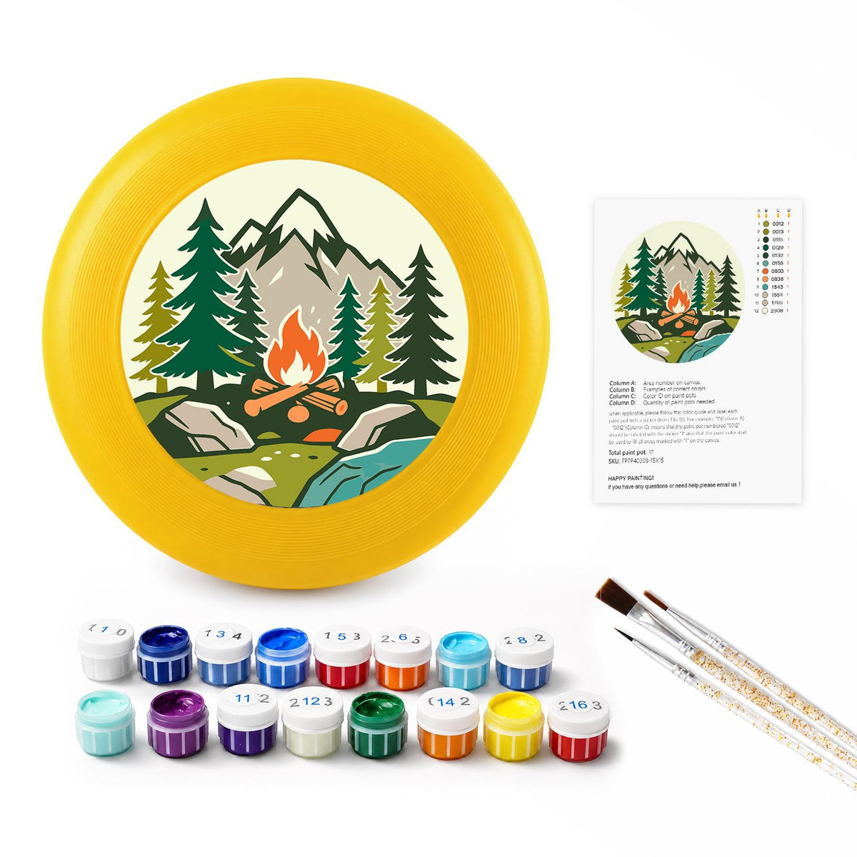 Mountain Camping (Paint by Numbers Flying Disc)