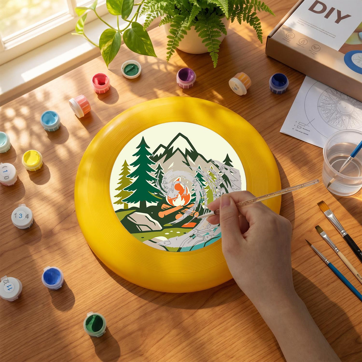 Mountain Camping (Paint by Numbers Flying Disc)