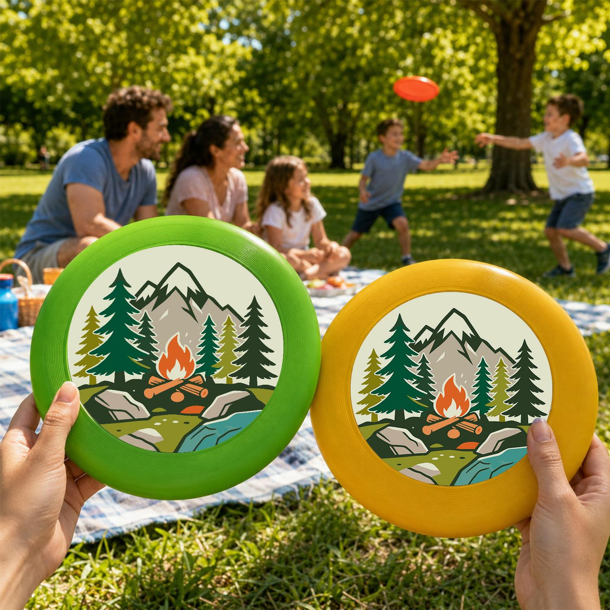 Mountain Camping (Paint by Numbers Flying Disc)