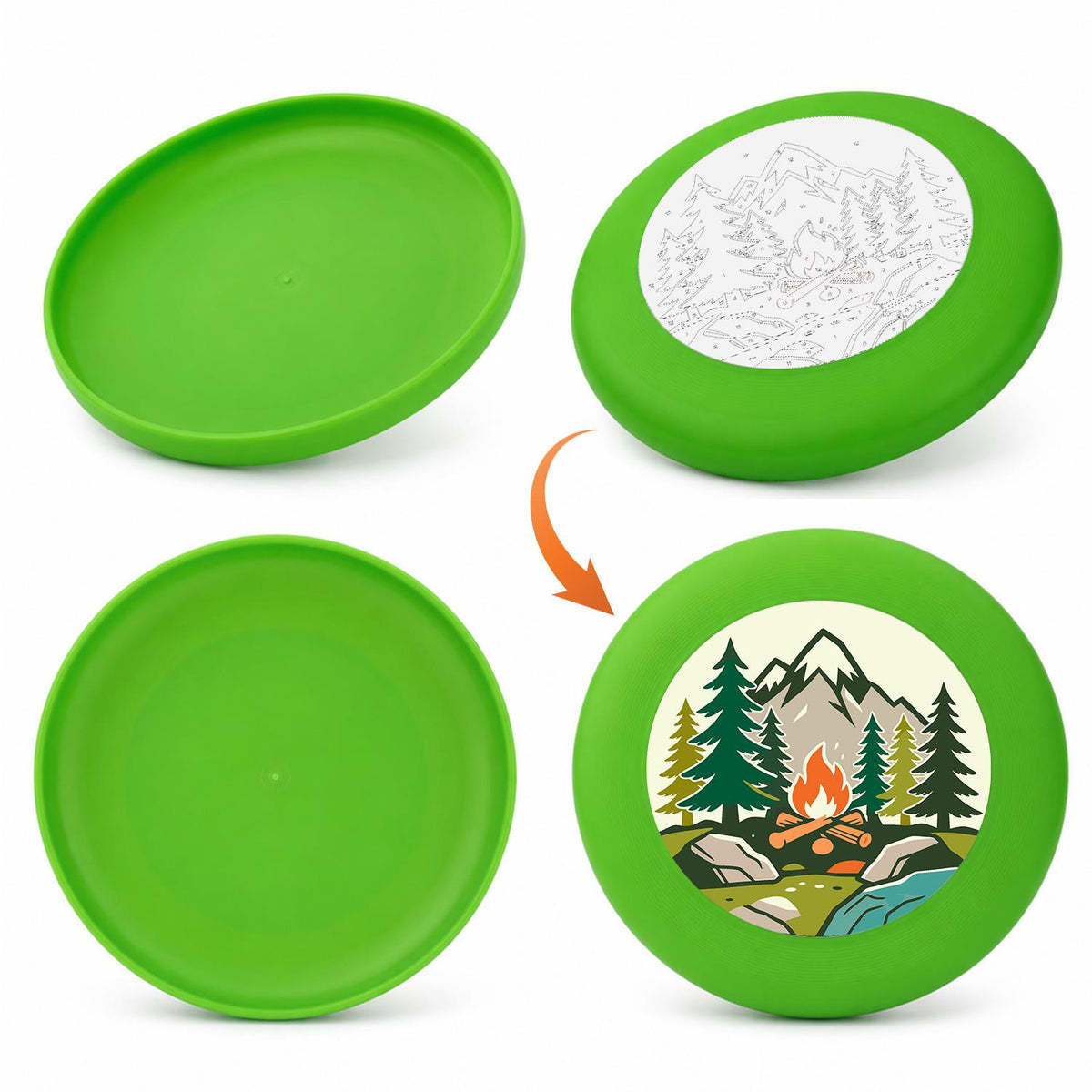 Mountain Camping (Paint by Numbers Flying Disc)