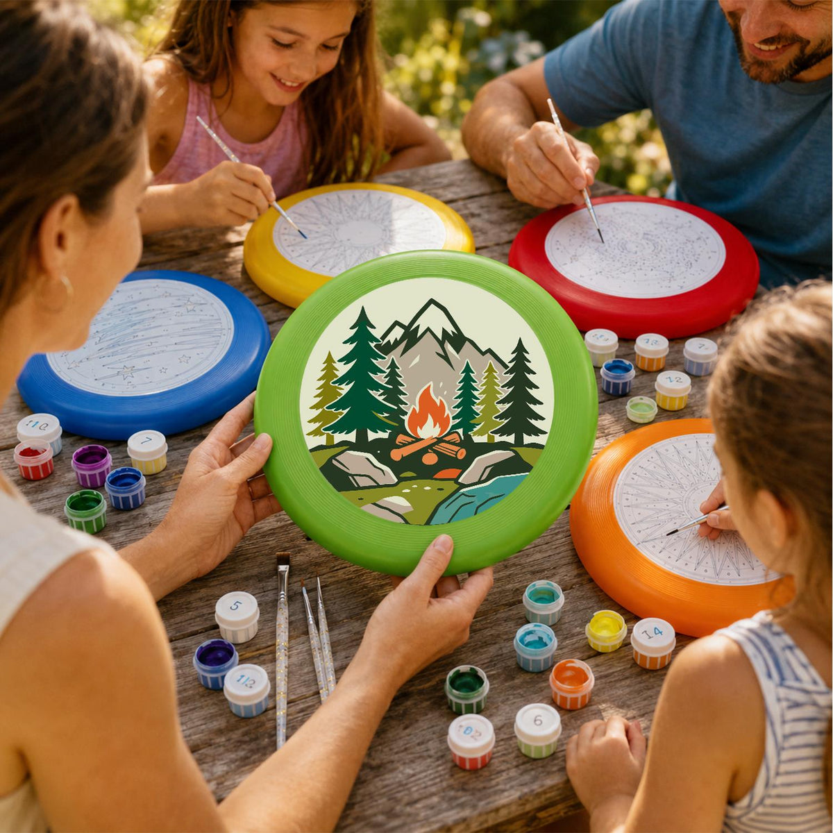 Mountain Camping (Paint by Numbers Flying Disc)