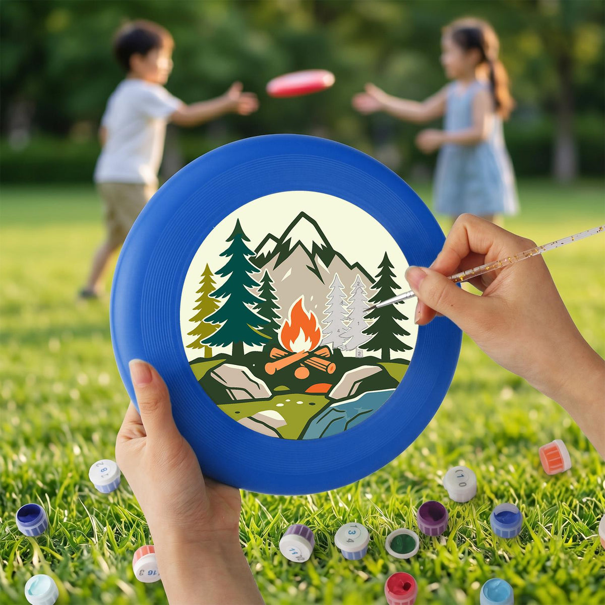 Mountain Camping (Paint by Numbers Flying Disc)
