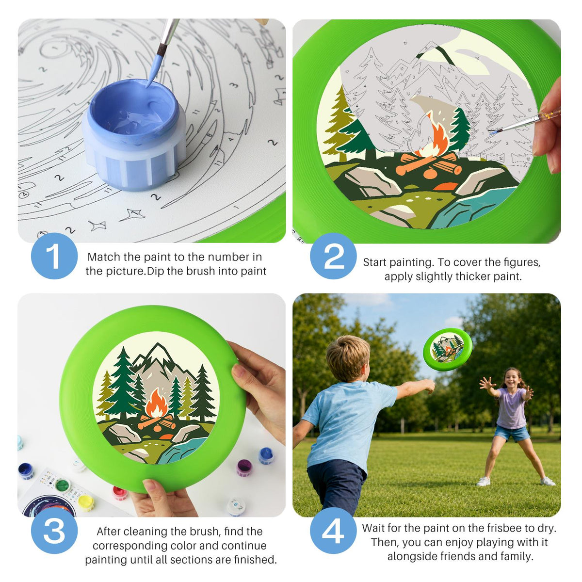 Mountain Camping (Paint by Numbers Flying Disc)