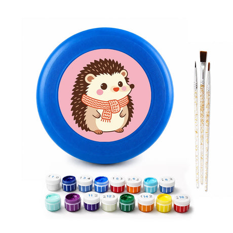 Hedgehog with a Warm Drink (Paint by Numbers Flying Disc)