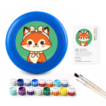 Little Fox with a Scarf (Paint by Numbers Flying Disc)