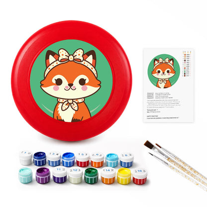 Little Fox with a Scarf (Paint by Numbers Flying Disc)