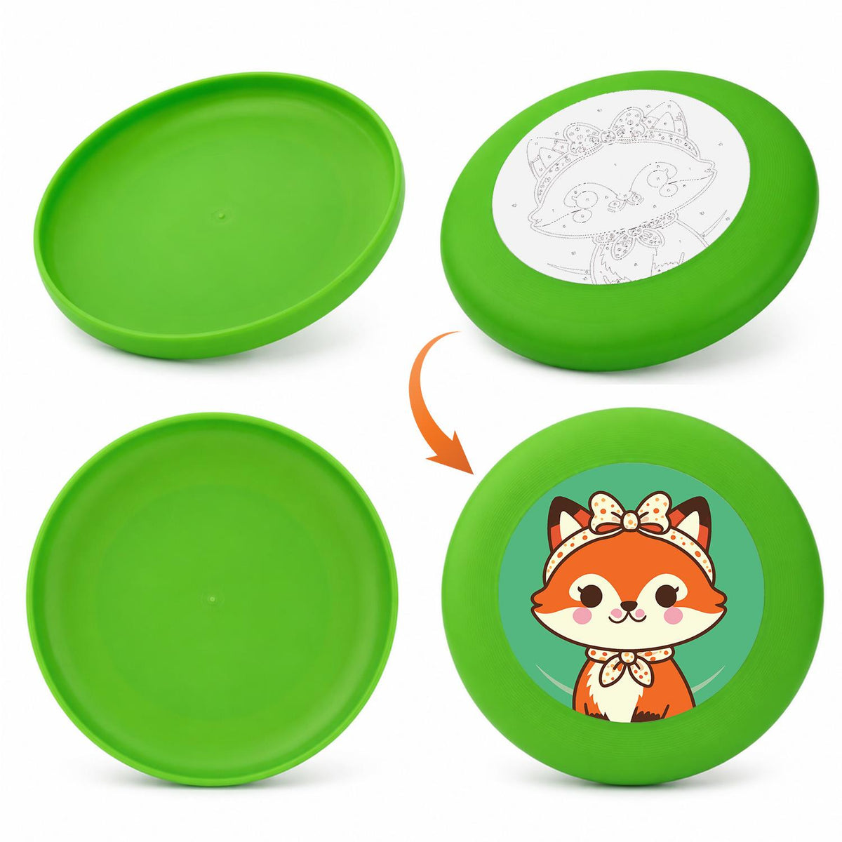 Little Fox with a Scarf (Paint by Numbers Flying Disc)