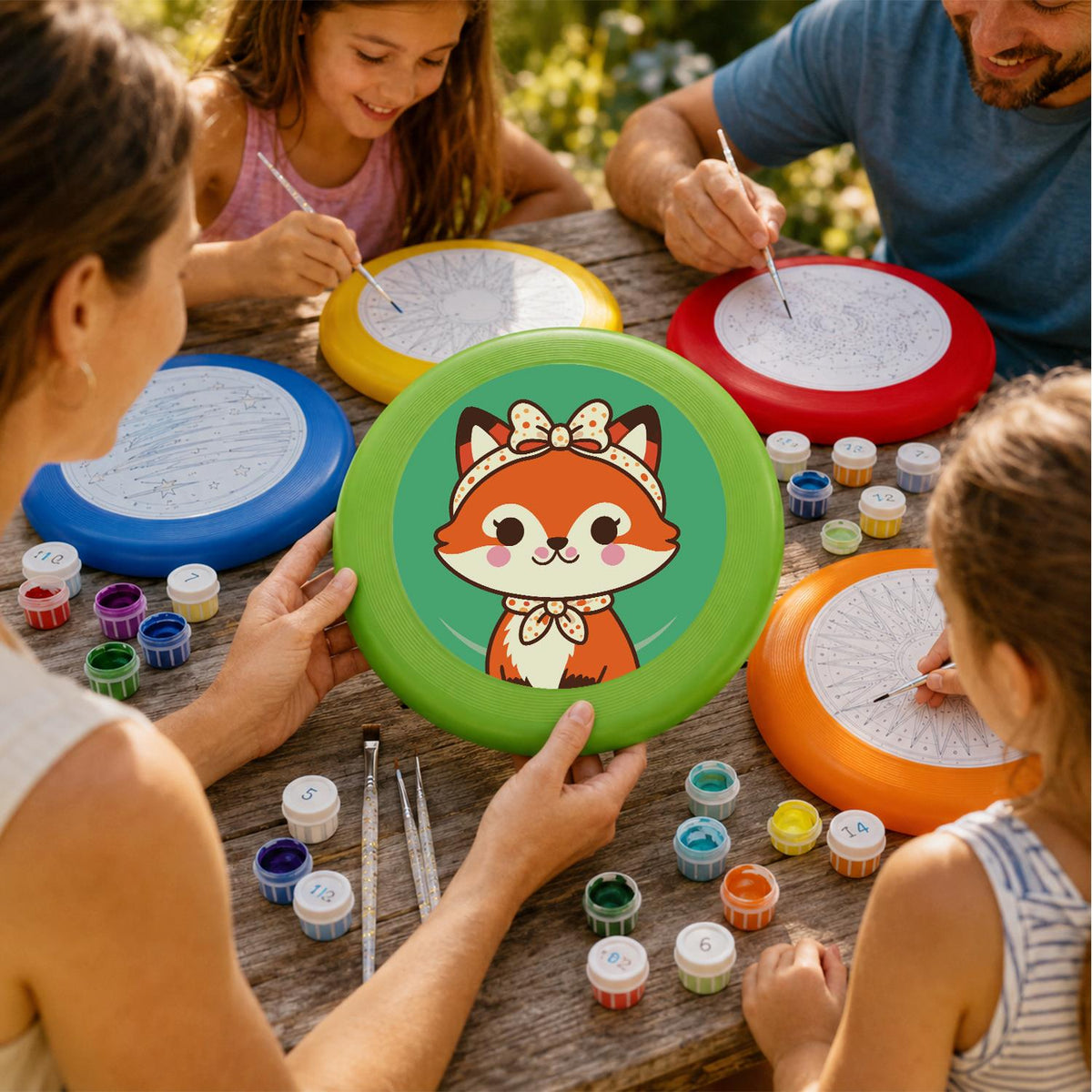 Little Fox with a Scarf (Paint by Numbers Flying Disc)