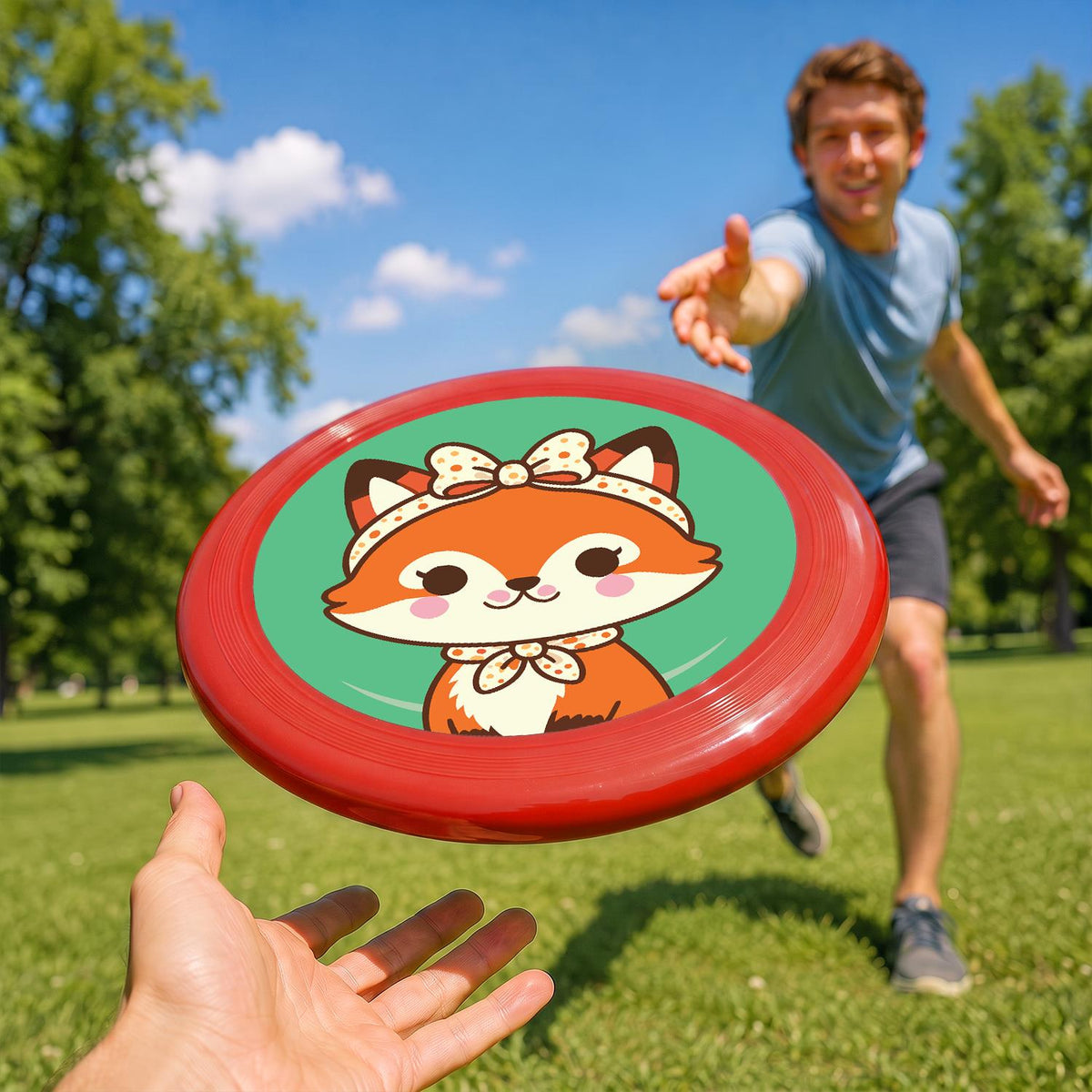 Little Fox with a Scarf (Paint by Numbers Flying Disc)
