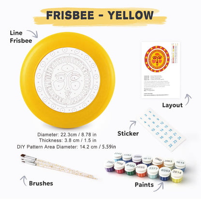 Golden Sun Face (Paint by Numbers Flying Disc)