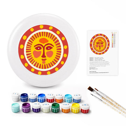 Golden Sun Face (Paint by Numbers Flying Disc)
