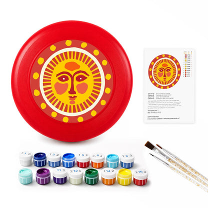 Golden Sun Face (Paint by Numbers Flying Disc)