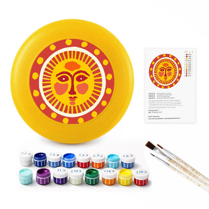 Golden Sun Face (Paint by Numbers Flying Disc)