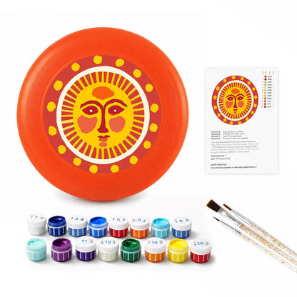 Golden Sun Face (Paint by Numbers Flying Disc)