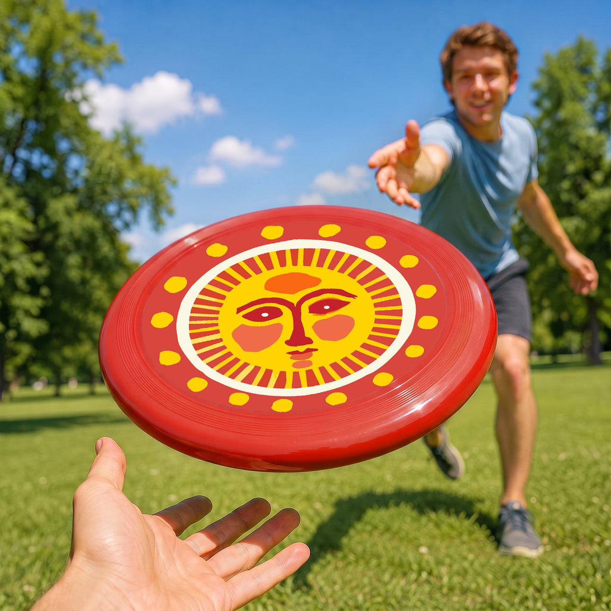 Golden Sun Face (Paint by Numbers Flying Disc)