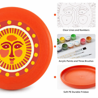 Golden Sun Face (Paint by Numbers Flying Disc)