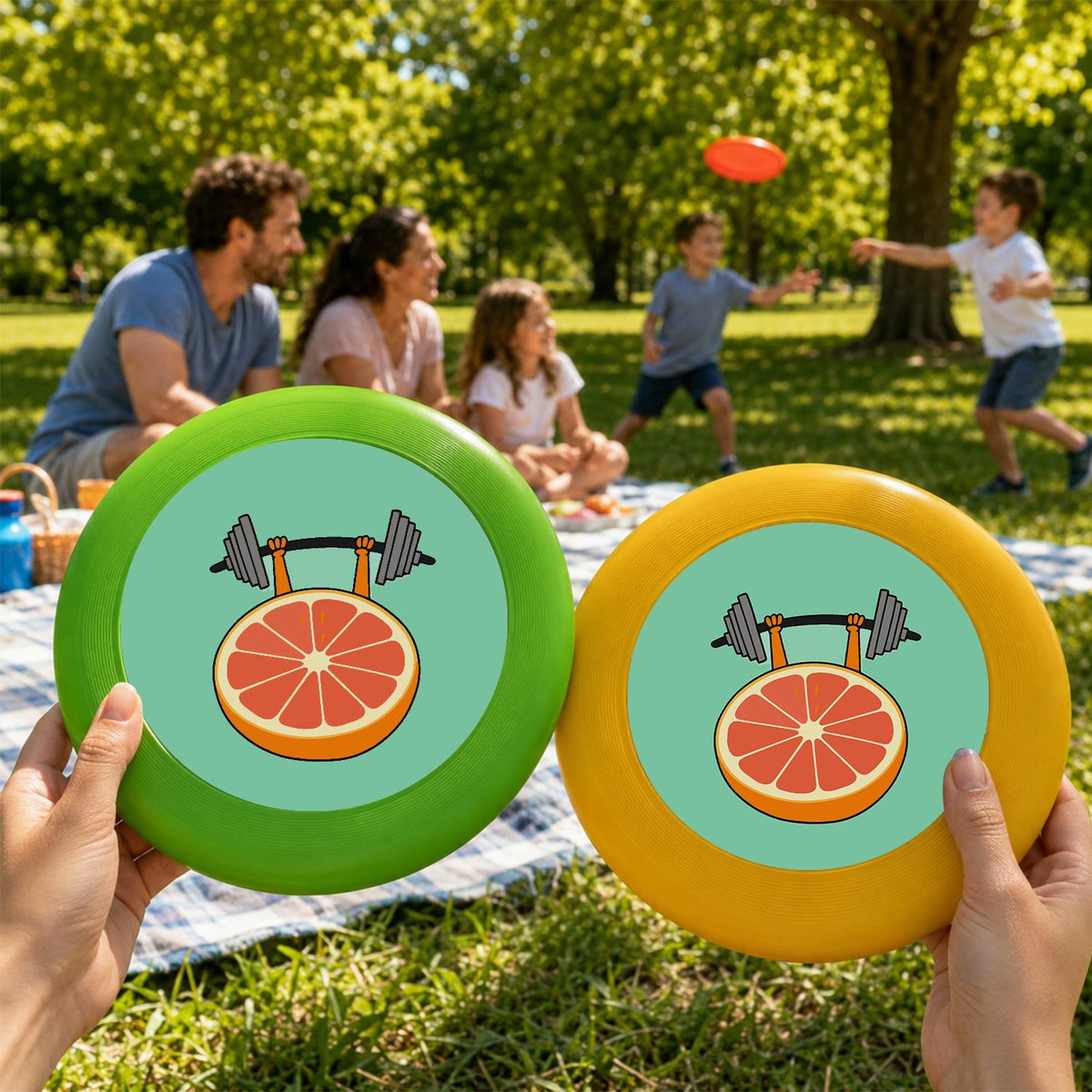 Orange Slice Dumbbell (Paint by Numbers Flying Disc)