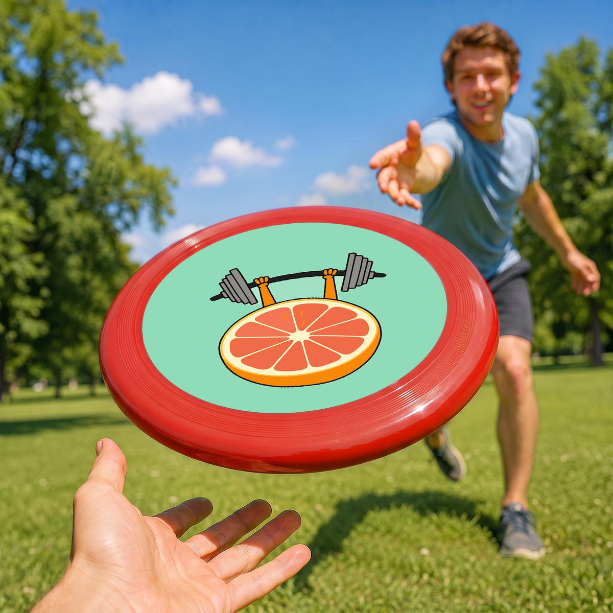 Orange Slice Dumbbell (Paint by Numbers Flying Disc)