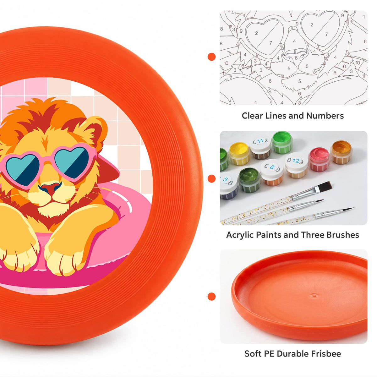 Heart-Eyed Cat (Paint by Numbers Flying Disc)