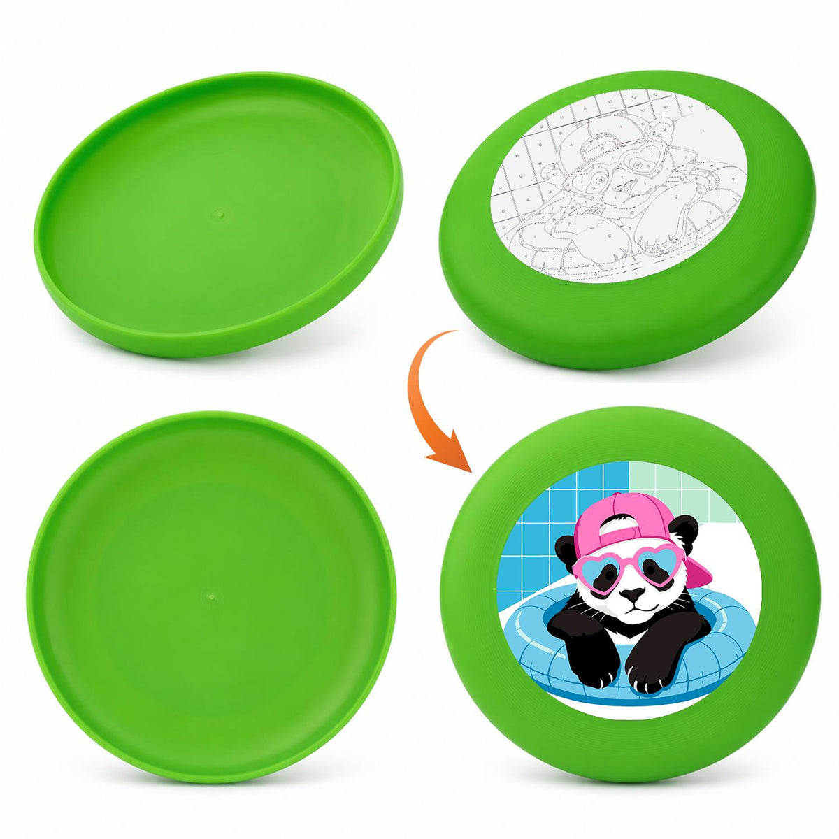 Cool Pink Panda (Paint by Numbers Flying Disc)