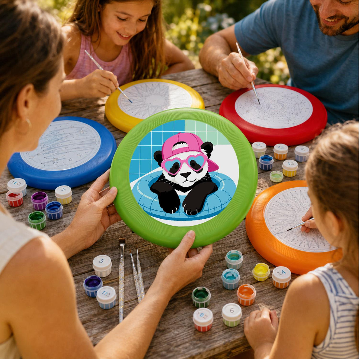 Cool Pink Panda (Paint by Numbers Flying Disc)