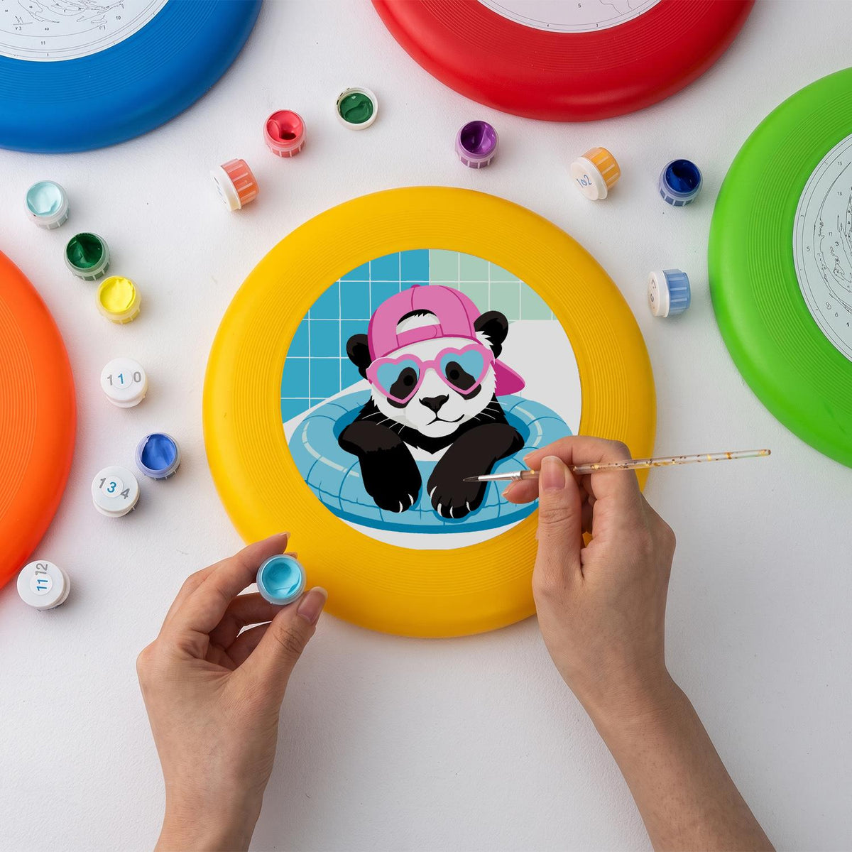 Cool Pink Panda (Paint by Numbers Flying Disc)