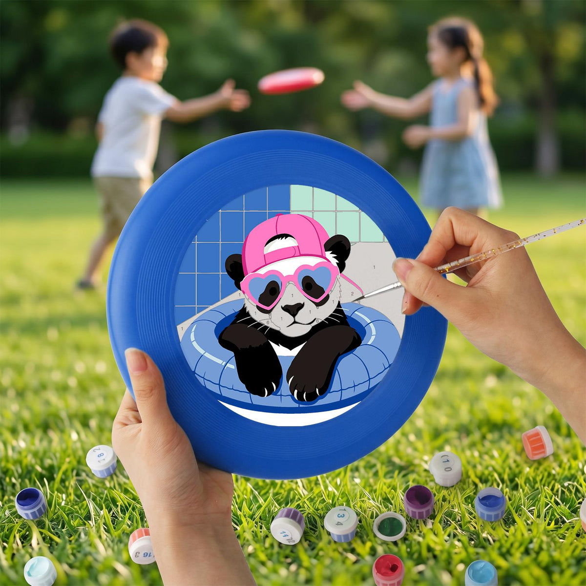Cool Pink Panda (Paint by Numbers Flying Disc)