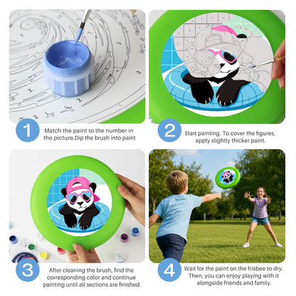 Cool Pink Panda (Paint by Numbers Flying Disc)