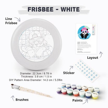 Cool Pink Panda (Paint by Numbers Flying Disc)