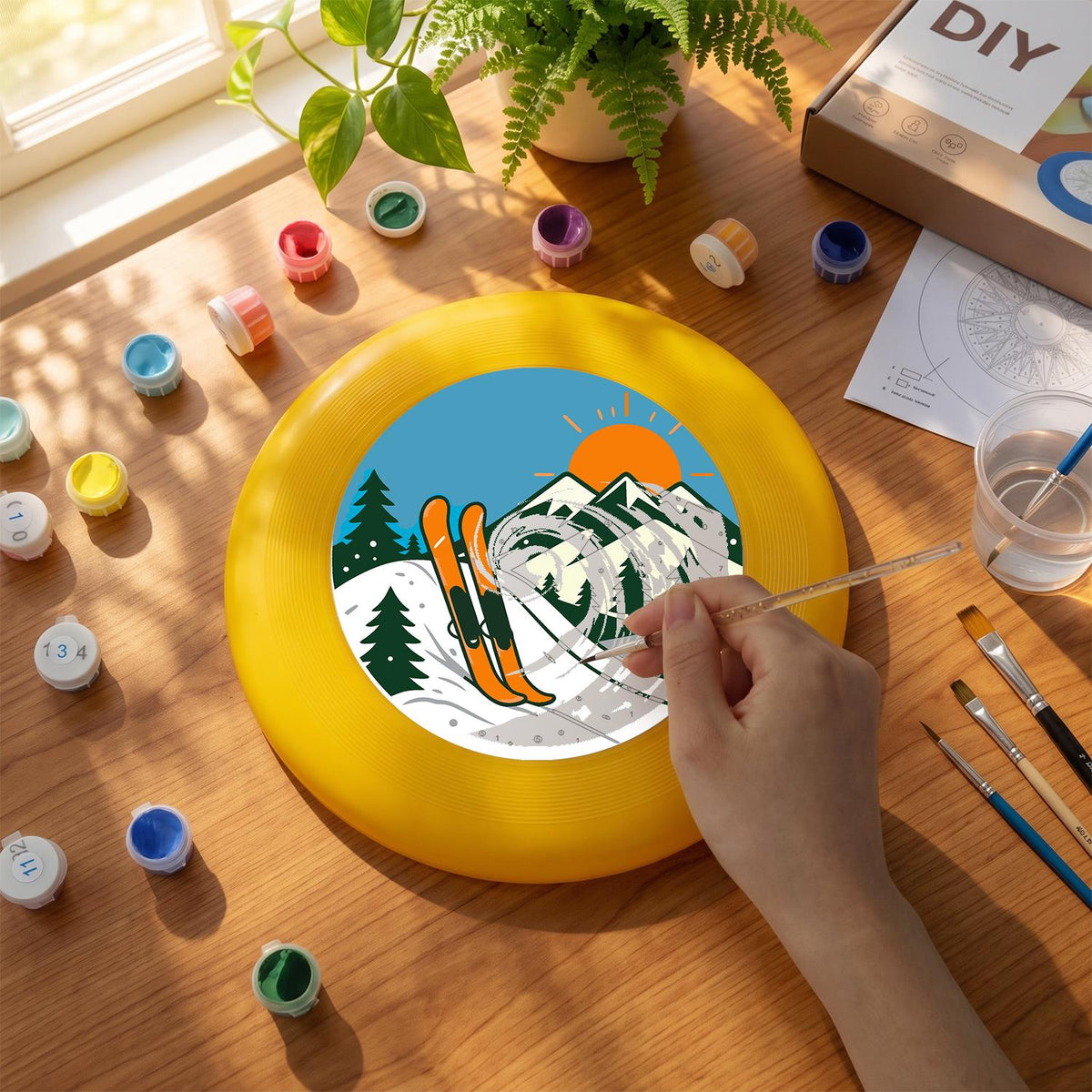 Mountain Ski Adventure (Paint by Numbers Flying Disc)