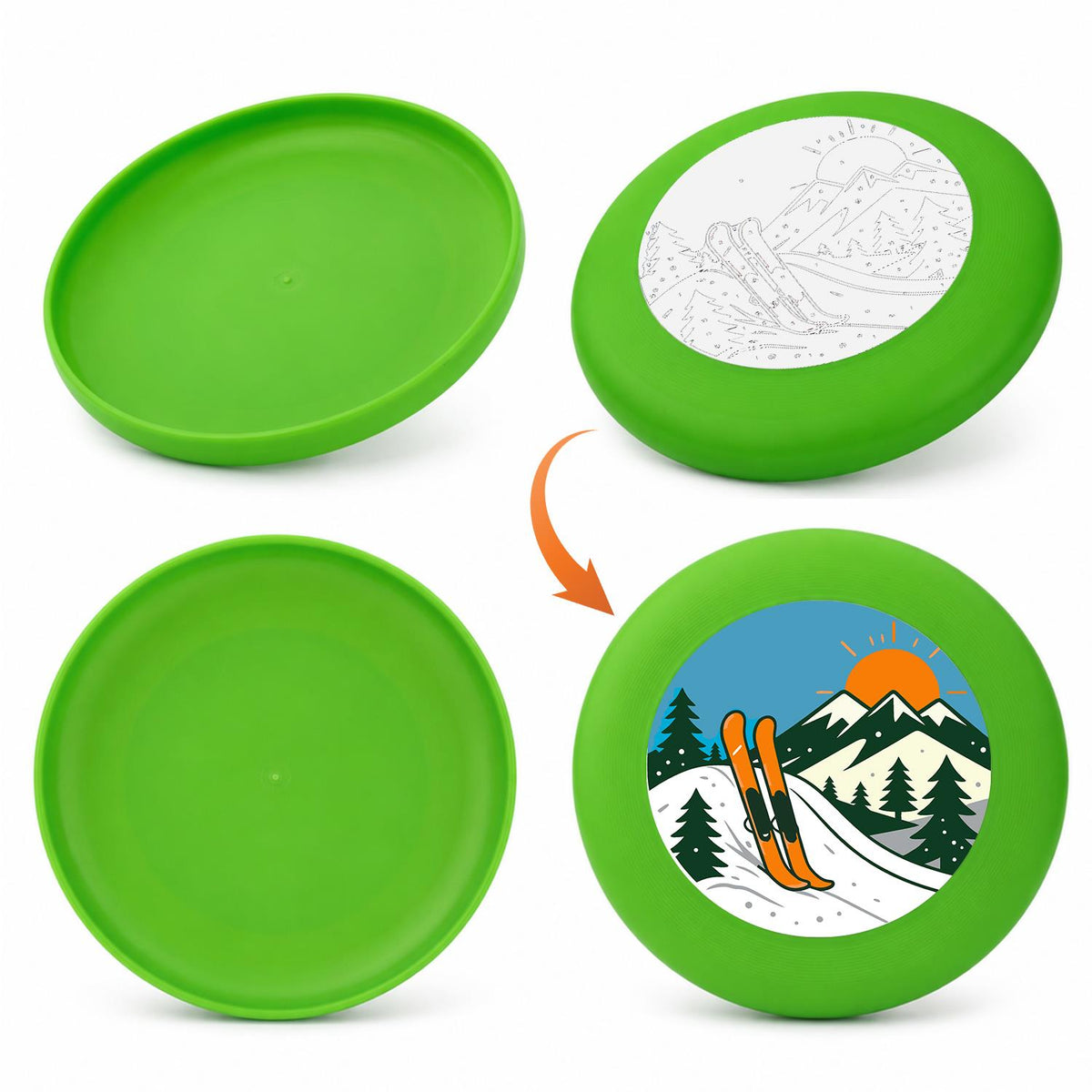 Mountain Ski Adventure (Paint by Numbers Flying Disc)