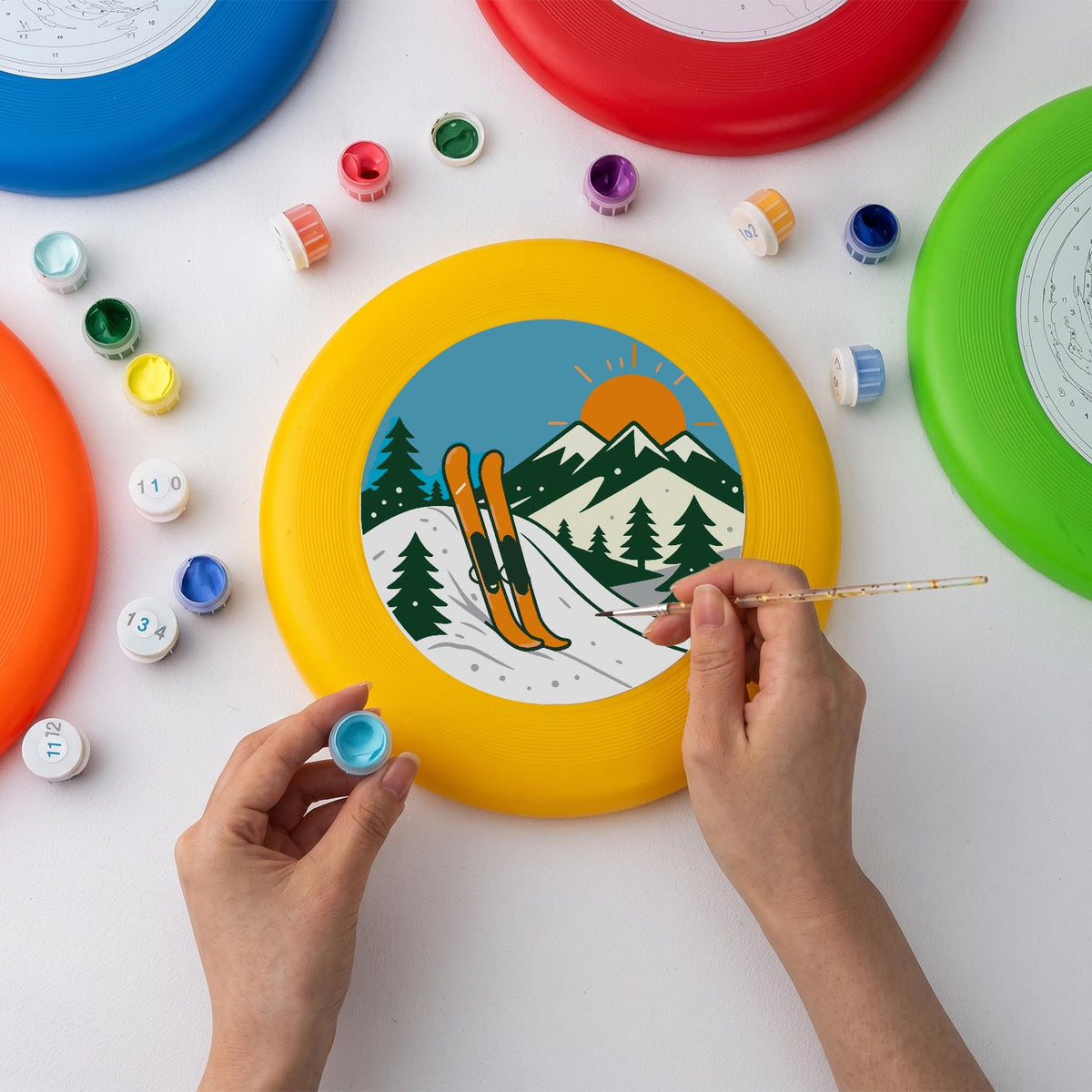 Mountain Ski Adventure (Paint by Numbers Flying Disc)