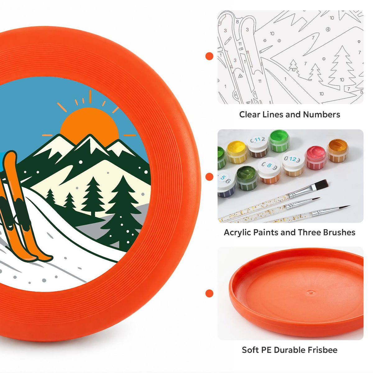 Mountain Ski Adventure (Paint by Numbers Flying Disc)