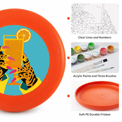 Leopard Phone Selfie (Paint by Numbers Flying Disc)