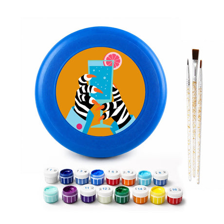 Zebra Phone Selfie (Paint by Numbers Flying Disc)