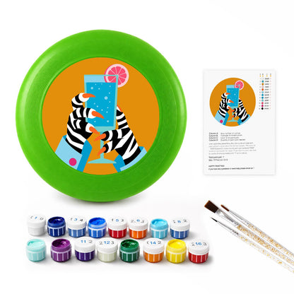 Zebra Phone Selfie (Paint by Numbers Flying Disc)