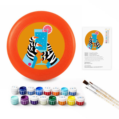 Zebra Phone Selfie (Paint by Numbers Flying Disc)